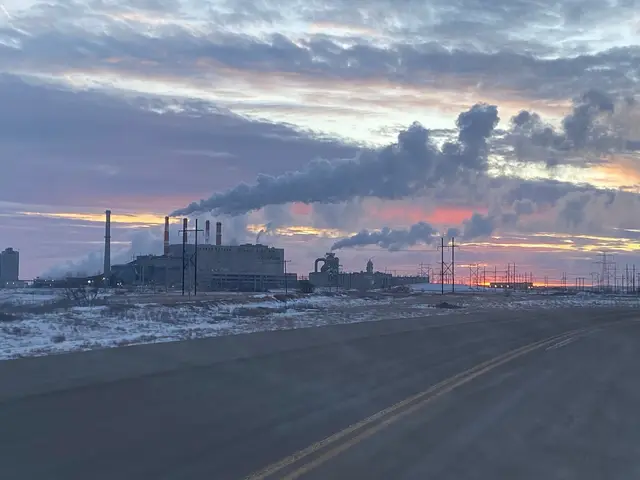 Boundary Dam Power Station at sunset